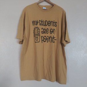 Teacher Funny Cactus T-Shirt Women's 2XL